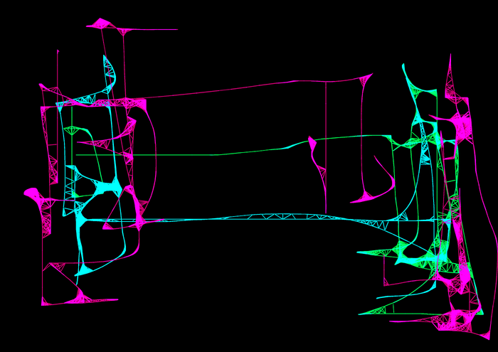 hiperconexiones multicoloradas